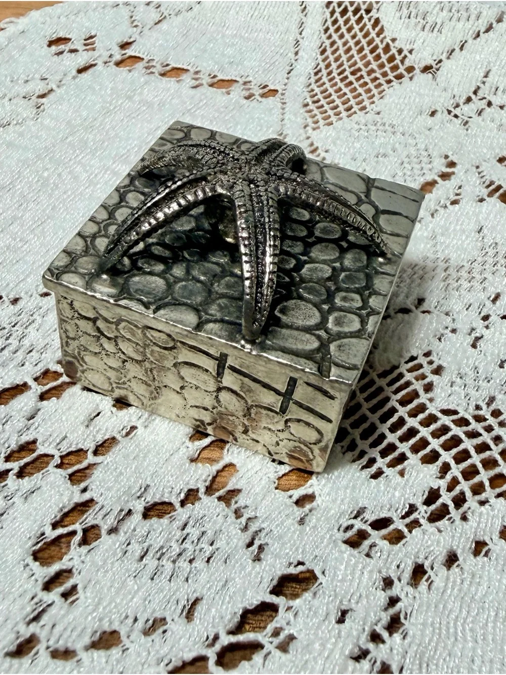 Vintage Signed Italian Artist Cipolla for Neiman Marcus Silver Starfish Trinket